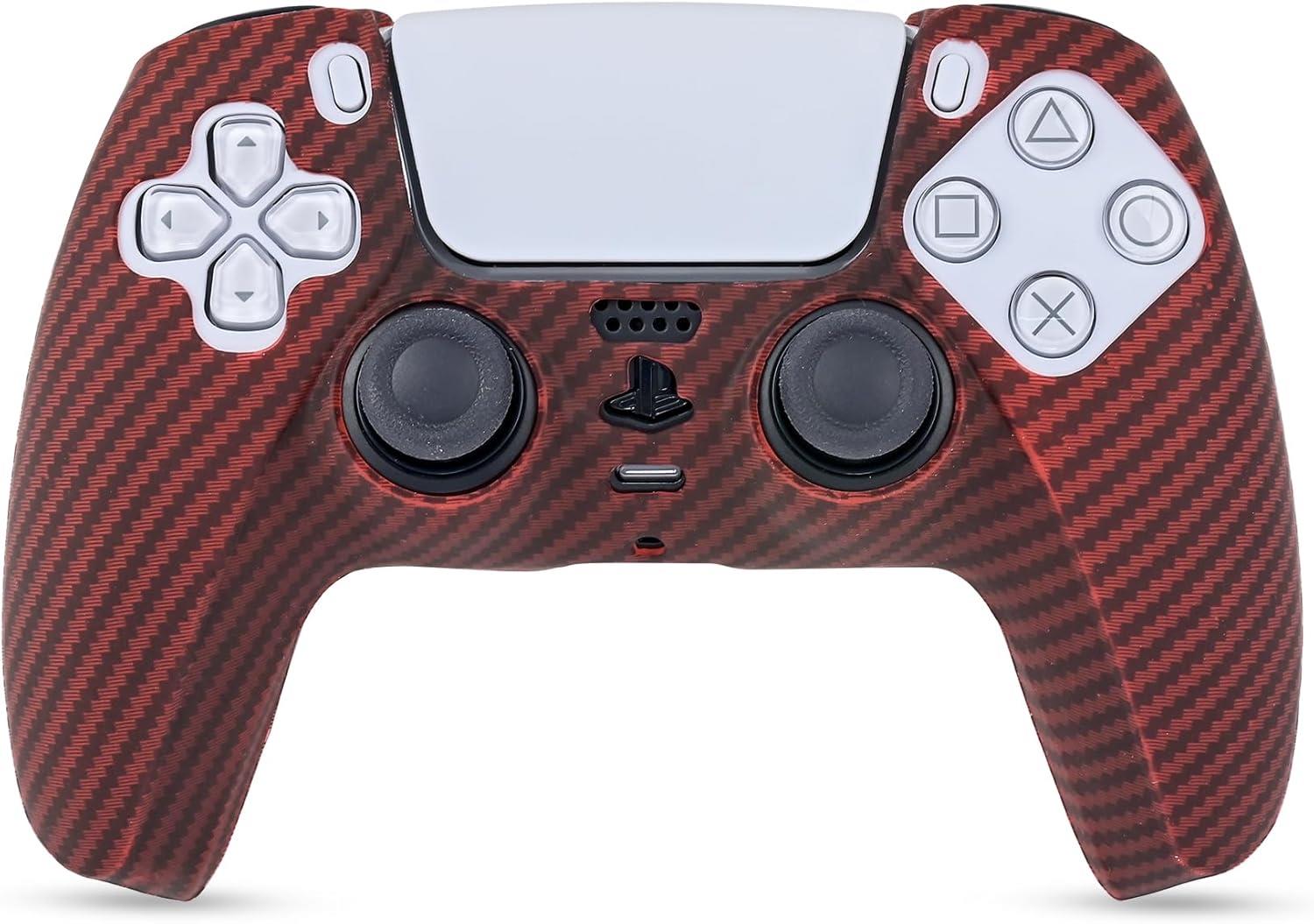Ps5 AksesuarlarıKontorland Ps5 Silikon Kılıf  - Konsol Kulübü PS5 Gamepad Uyumlu Silikon Kılıf (Carbon Red)