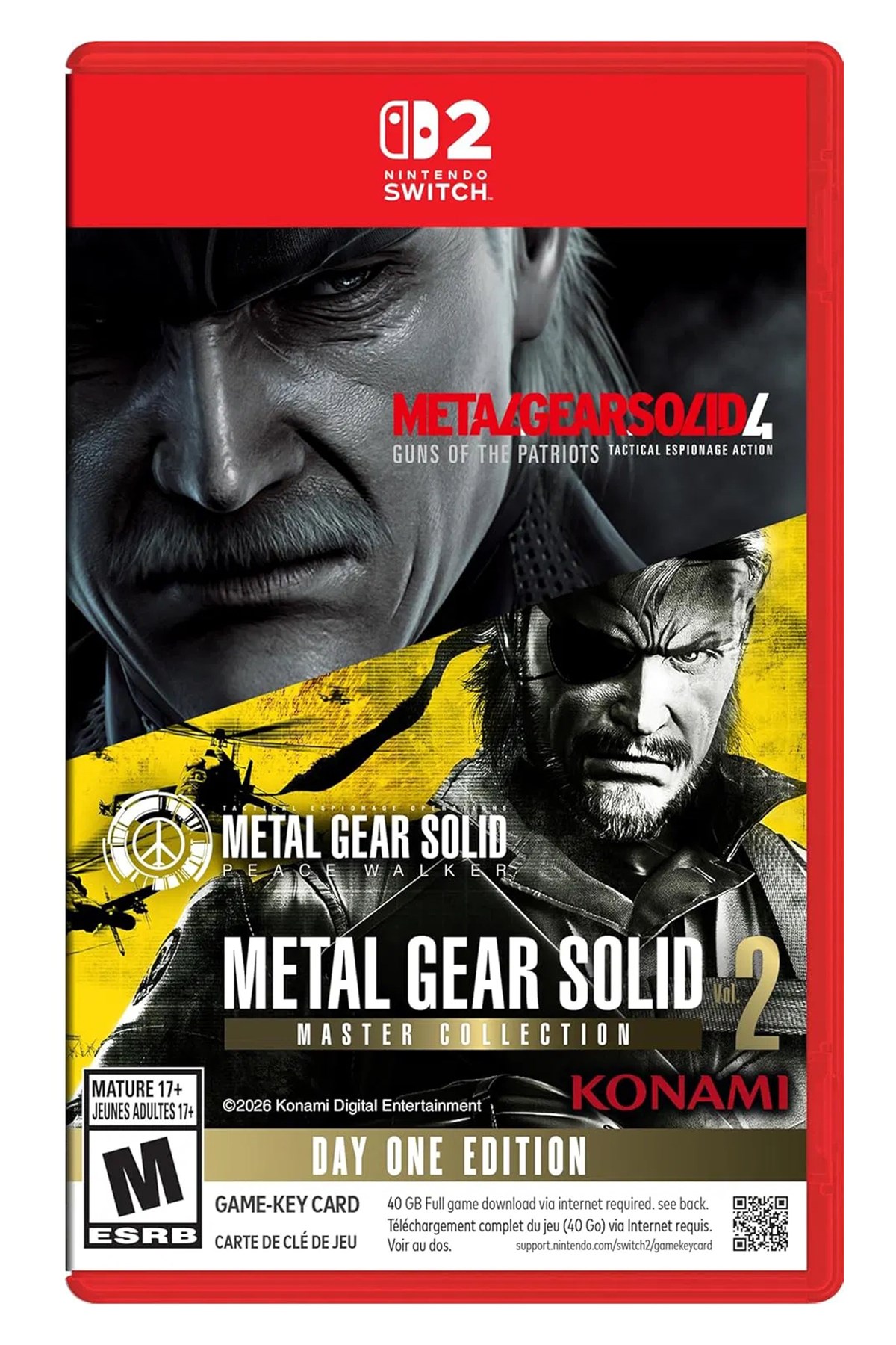 Metal Gear Solid: Master Collection Vol. 2 – Day One Edition – Nintendo Switch 2 Oyun