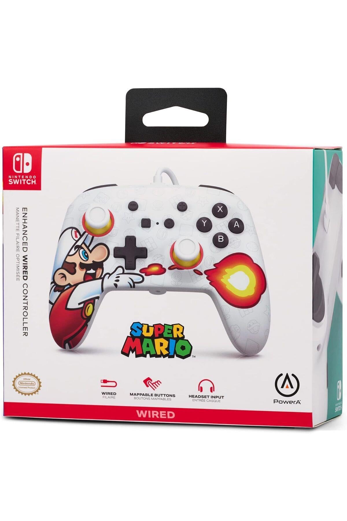 NINTENDO SWITCH ENHANCED KABLOLU OYUN KUMANDASI FIREBALL MARIO