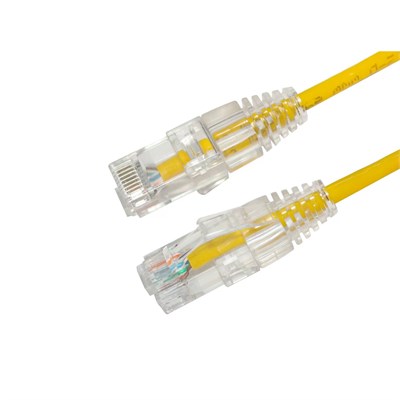 AGER AC-602-0015 15CM UTP SLIM CAT6 PATCH KABLO SARI Cu, LSZH AWG 28