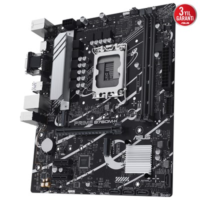 ASUS PRIME B760M-K 2xDDR5 VGA/HDMI 2xM.2 1xGLAN 1700P ANAKART