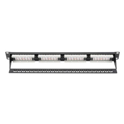 DIGITUS DN-91624U-CR 8P8C,LSA,ALTIN KONTAK 24 PORT CAT6 DOLU 1U ZIRHSIZ PATCH PANEL