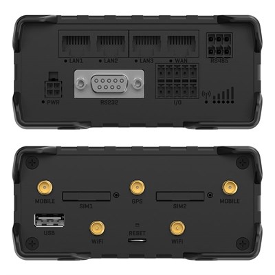 TELTONİKA RUT906 150MBPS 4 PORT 3XLAN/1XWAN RS232, RS485 2 ANTEN 802.11b/g/n (Wi-Fi 4) 4G LTE INDOOR 2 X SIM YUVASI ENDÜ