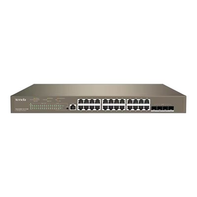TENDA TEG5328XP-24-410W 24 PORT POE 10/100/1000 24 PORT POE 4 X SFP 410W LAYER 3 YÖNETİLEBİLİR RACK MOUNT SWITCH