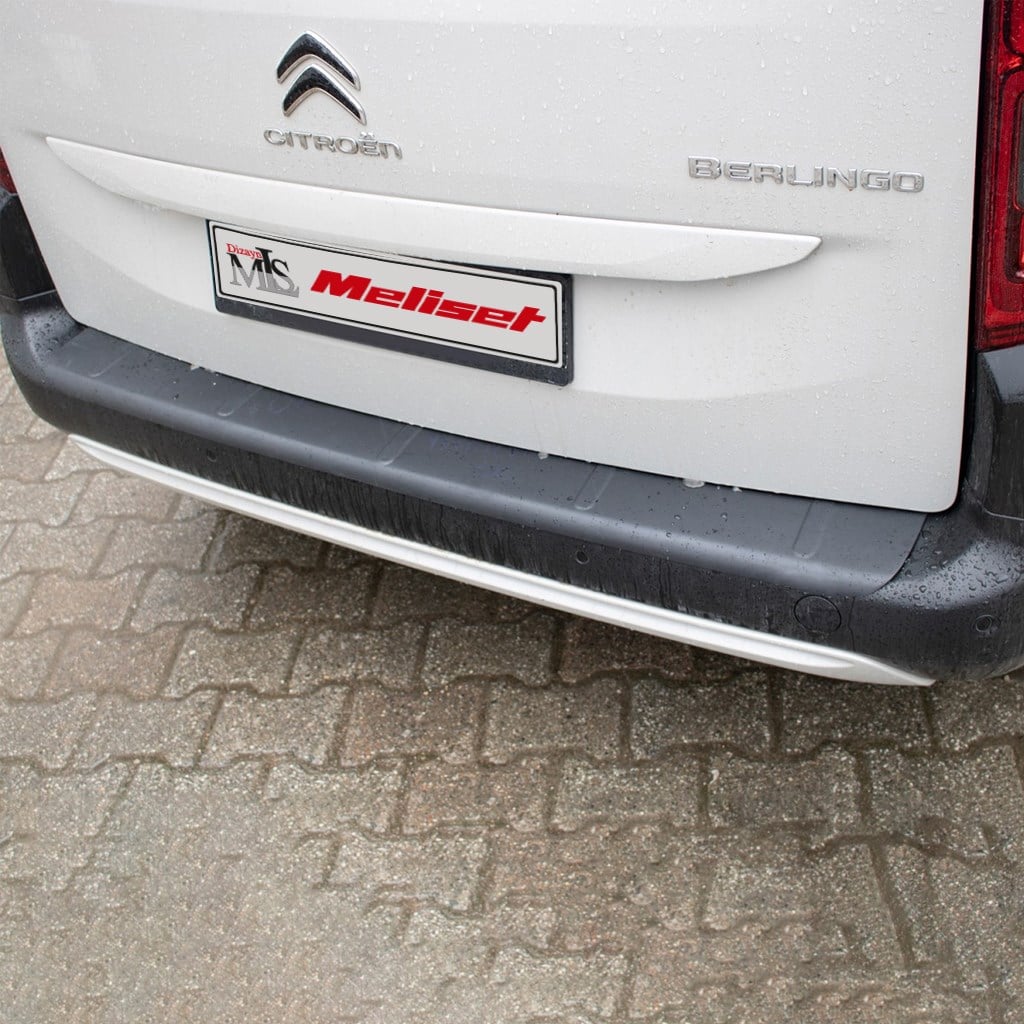 Citroen Berlingo Mat Siyah Arka Tampon Eşiği 2019 Yılı ve Sonrasına Uyumludur