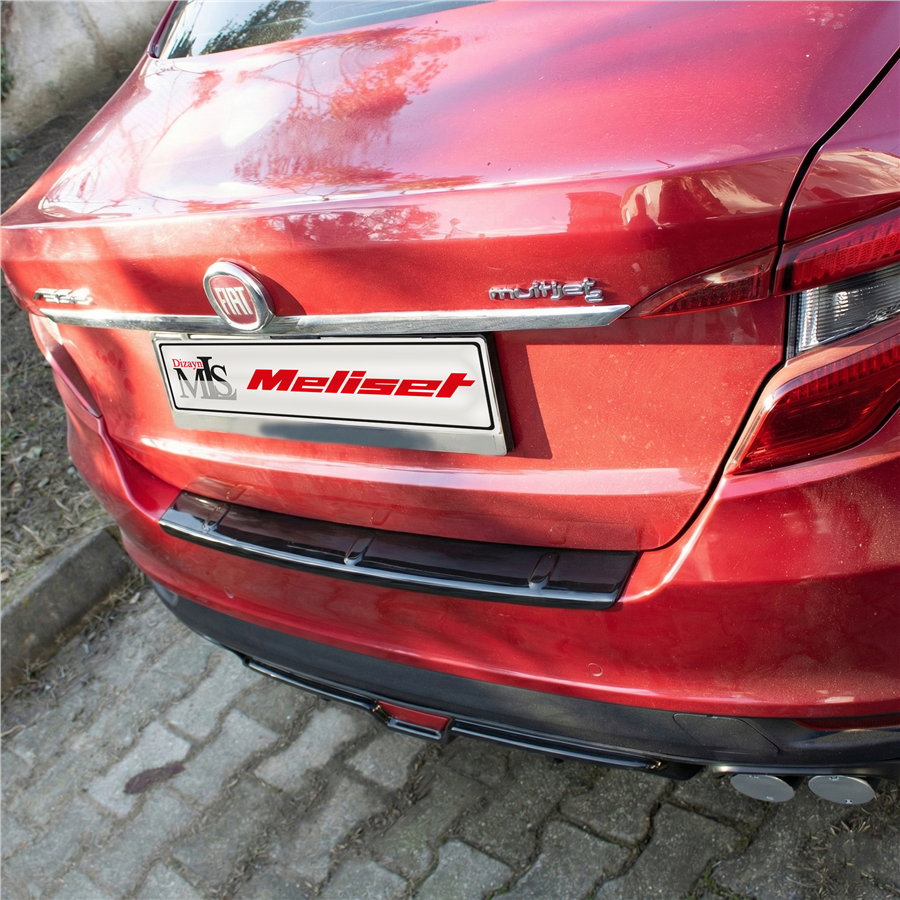 Fiat Egea Parlak Siyah Arka Tampon Eşiği Koruma 2016 Yılı ve Sonrasına Uyumludur
