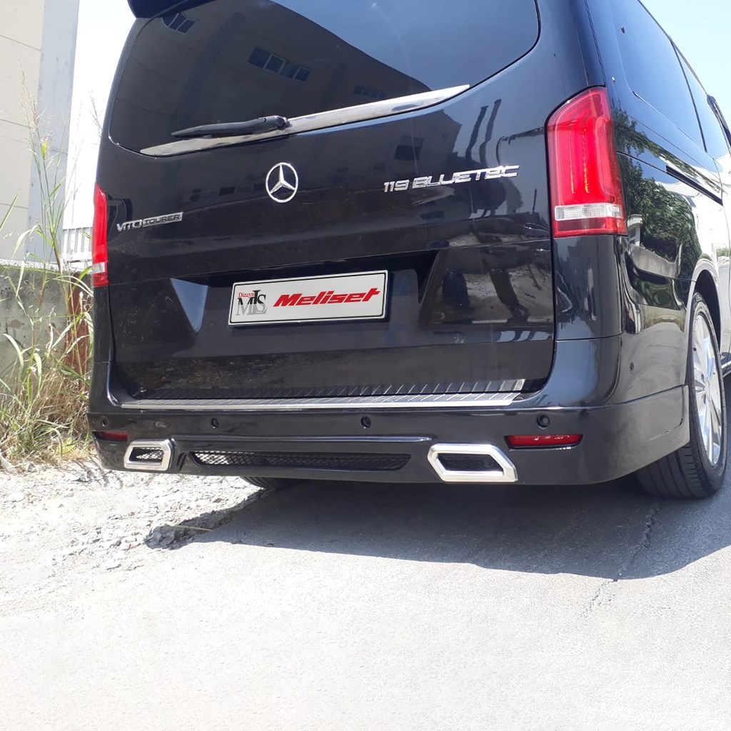 Mercedes Vito W447 Sensörlü Arka Karlık Çift Egzoz 2015 Yılı ve Sonrasına Uyumludur