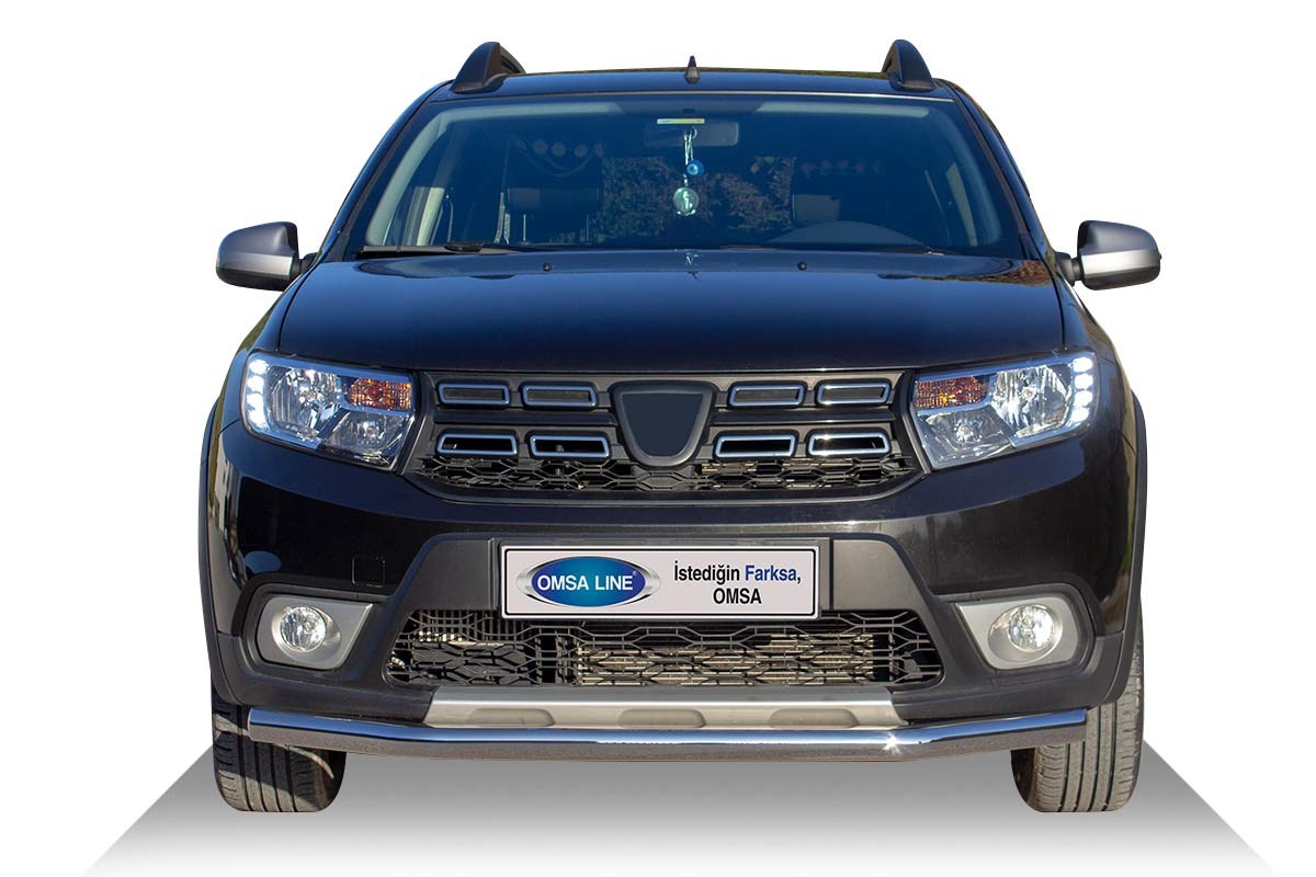 OMSA Dacia Sandero Stepway HB Texas Ön Alt Koruma Çap:60 Krom 2012-2020 Arası