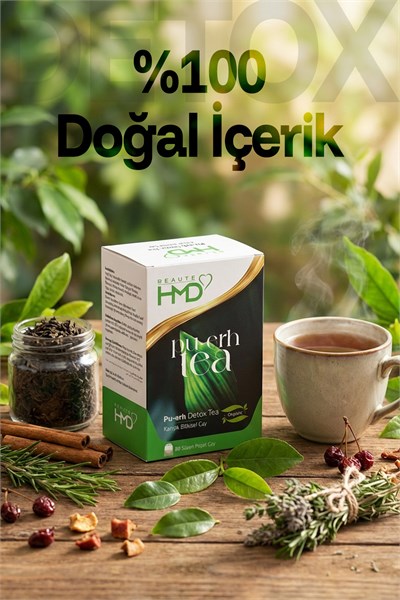 Puerh tea detoks çayı kusburnu ıhlamur aromalı bitkisel çay 1 kutu