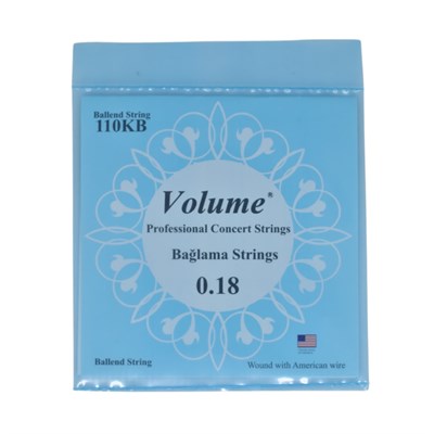 Volume 0.18 Kısa Sap Boncuklu Bağlama Teli