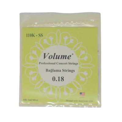 Volume 0.18 Kısa Sap Boncuksuz Bağlama Teli (İPEK BAMLI)