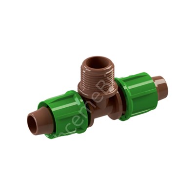 Serdrip 22×1/2''×22 Somunlu Dış Dişli Te