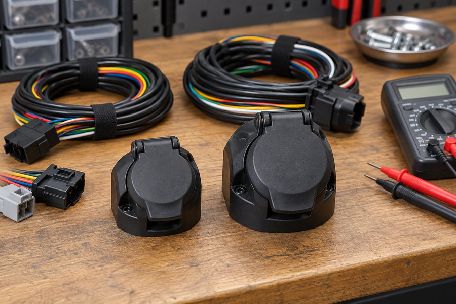 römork elektrik bağlantısı,7 pin ve 13 pin soket