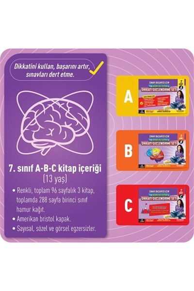 Dikkati Güçlendirme Seti 7. Sınıf 13 Yaş