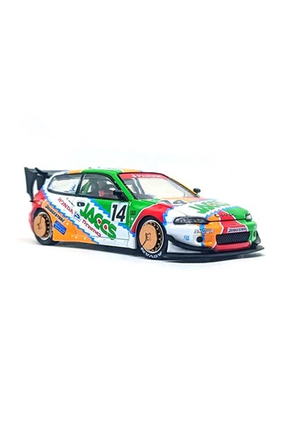 Pop Race Pandem Honda Civic EG6 Metallic JACCS 1:64 Diecast Model Araba PR64-128