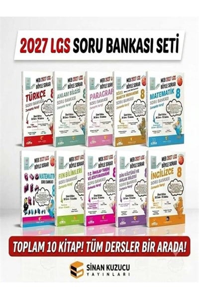 SİNAN KUZUCU 2027 8. SINIF LGS SORU BANKASI SETİ ( MEB BÖYLE SORAR )