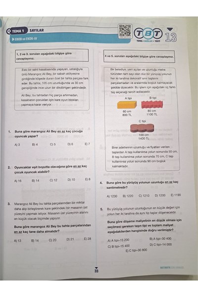TYT MATEMATİK SORU BANKASI 9. VE 10.SINIF TEKRARI K-28 MAARİF MODELİ LİMİT YAYAINLARI