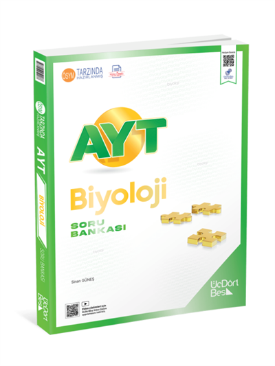 ÜÇDÖRTBEŞ AYT Biyoloji Konu Özetli Soru Bankası