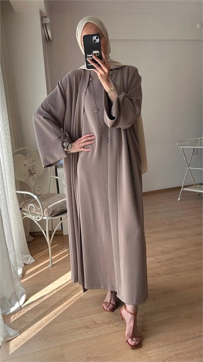 LORA ABAYA ELBİSE İKİLİ TAKIM