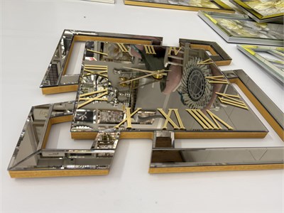 L MODEL DUVAR SAAT GOLD RENK