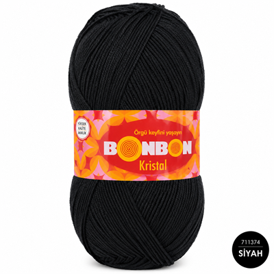 Bonbon Kristal Siyah Örgü İpi – 985684