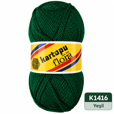 Kartopu Flora K1416 Yeşil Örgü İpi