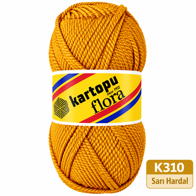 Kartopu Flora K310 Hardal Sarısı Örgü İpi