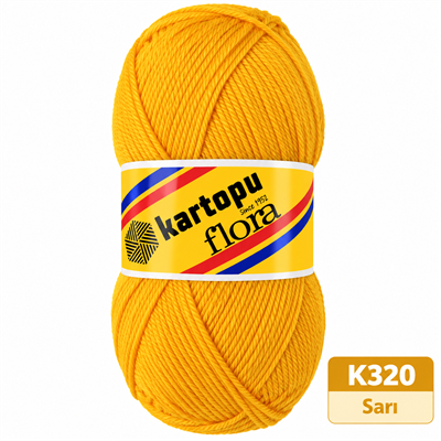 Kartopu Flora K320 Sarı Örgü İpi