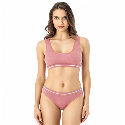Kota 4511 Kadın Kaşkorse Pedli Büstiyer ve Bikini Külot İkili Takım