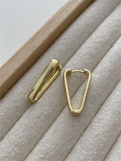 Özel Seri Basic V Model Halka Küpe Gold