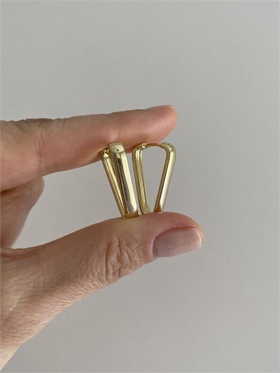 Özel Seri Basic V Model Halka Küpe Gold