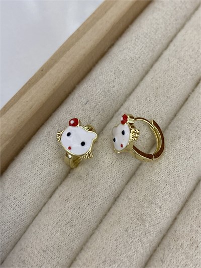 Özel Seri Çocuk Hello Kitty Halka Küpe