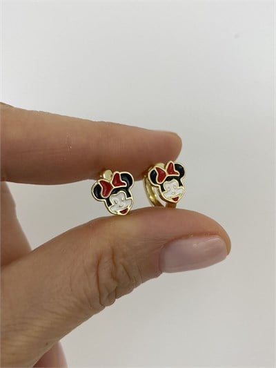 Özel Seri Çocuk Mini Mouse Halka Küpe 