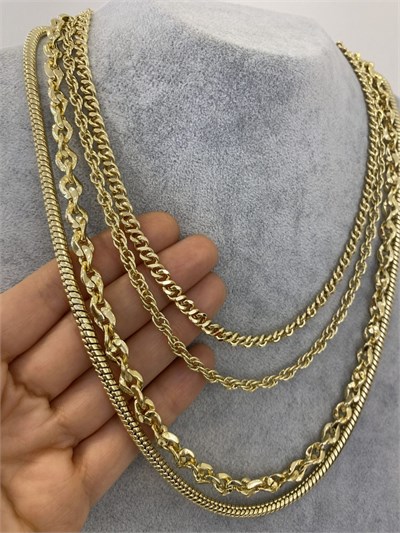 Özel Seri Kalın Piton  Zincir Kolye 60cm