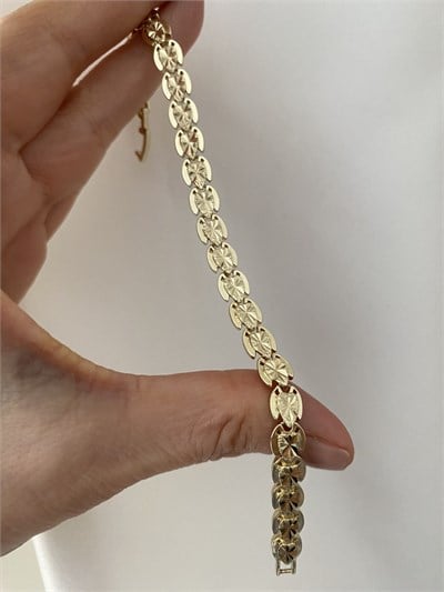 Özel Seri Lazer Kesim Yıldız Detaylı Damla Model Bileklik (18cm)