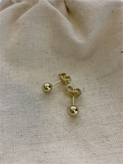 Özel Seri Minimal Gold Top Küpe 5mm