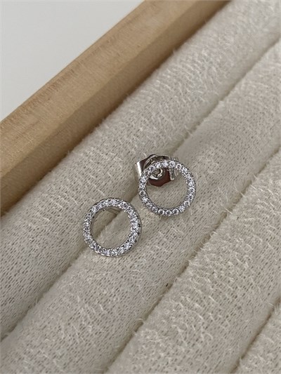 Özel Seri Minimal Taşlı Çember Küpe