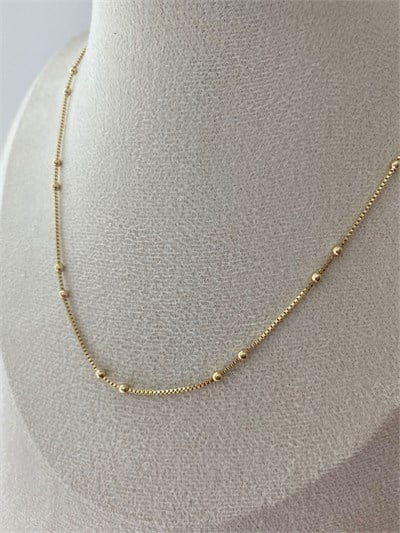 Özel Seri Minimal Top Detaylı Bismark Zincir Kolye 45cm