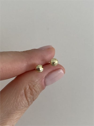 Özel Seri Yansımalı Minimal Top Küpe 3mm