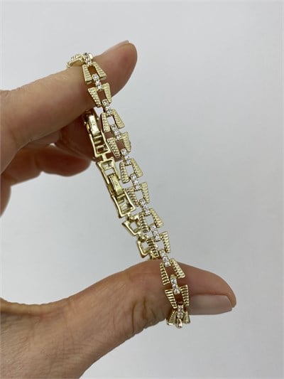 Taşlı Merdiven Model Bileklik (17cm+ek)
