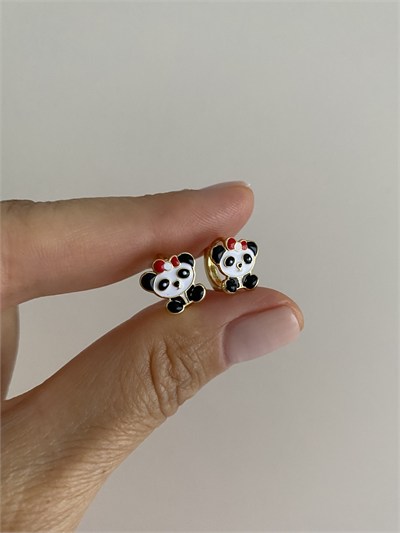 Özel Seri Çocuk Panda Halka Küpe