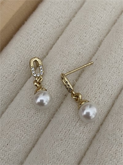 Özel Seri İnci Sallantılı Minimal Küpe