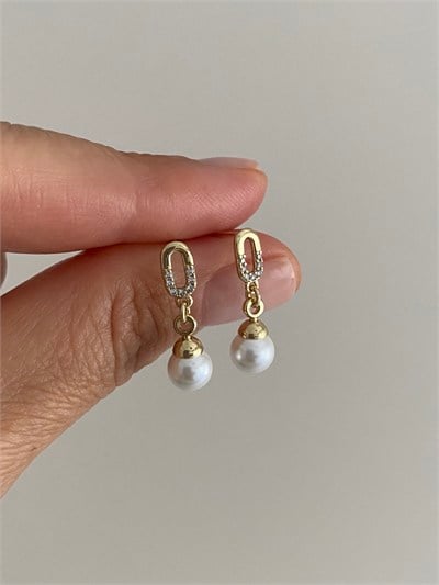 Özel Seri İnci Sallantılı Minimal Küpe
