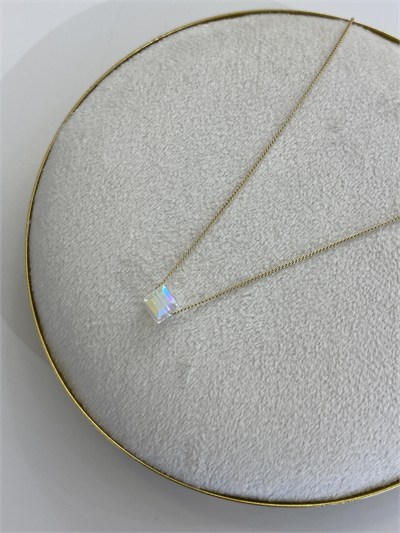 Özel Seri Minimal Swarovski Taş Küp Kolye