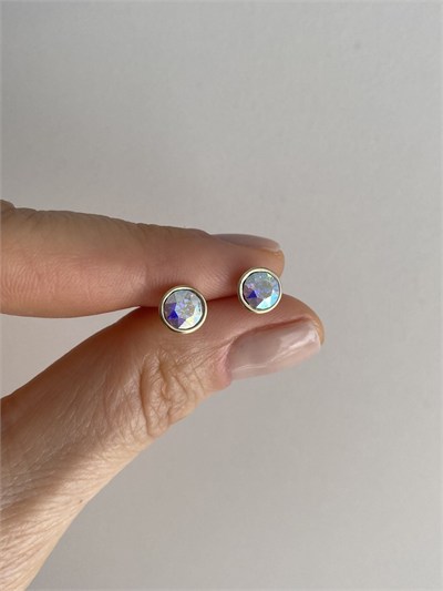 Özel Seri Swarovski Taşlı Minimal Tek Taş Küpe