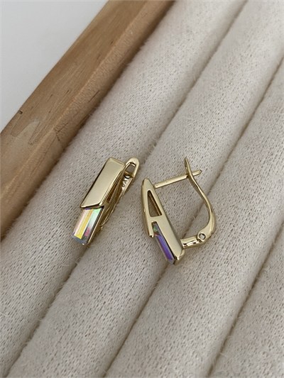 Özel Seri Swarovski Taşlı Sütun Halka Küpe