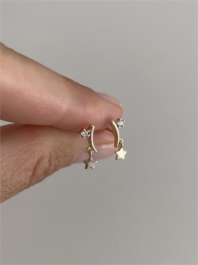 Özel Seri  Yıldız Sallantılı Minimal Küpe