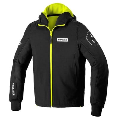 SPIDI HOODIE ARMOR EVO TEKSTİL CEKET SİYAH SARI
