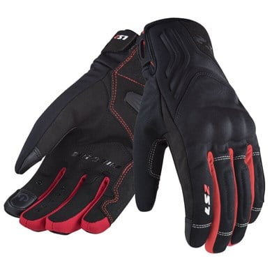 LS2 JET 2 WATERPROOF ELDİVEN SİYAH-KIRMIZI