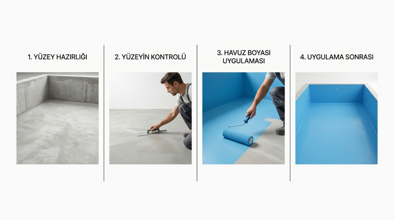Floorix havuz boyası,havuz boyası uygulaması,beton havuz boyama,havuz yüzeyi yenileme